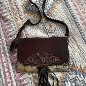 Western cowhide crossbody NWOT